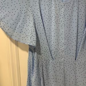 Pale Blue polka dot silky dress